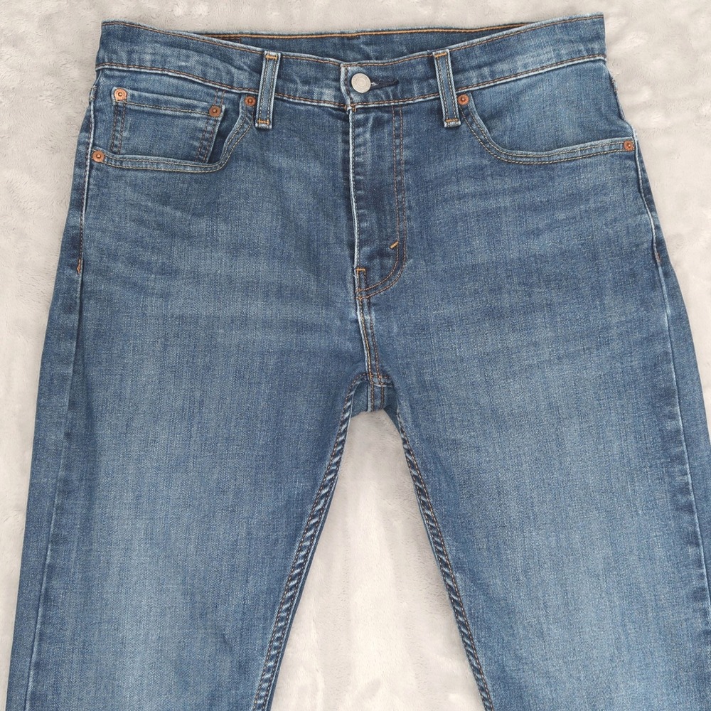 Levi's Jeans Mens 33x32 Fits 32x30 Blue 512 Slim Taper Classic Medium Wash - Picture 3 of 10